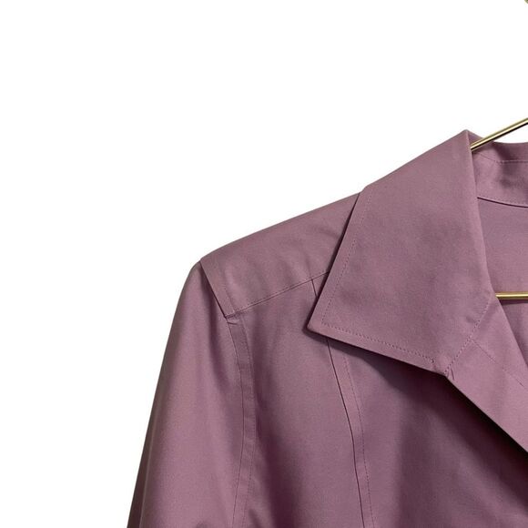 Chico's No Iron Cotton Button Down Shirt Lavender Size 2 or Large - Picture 4 of 7